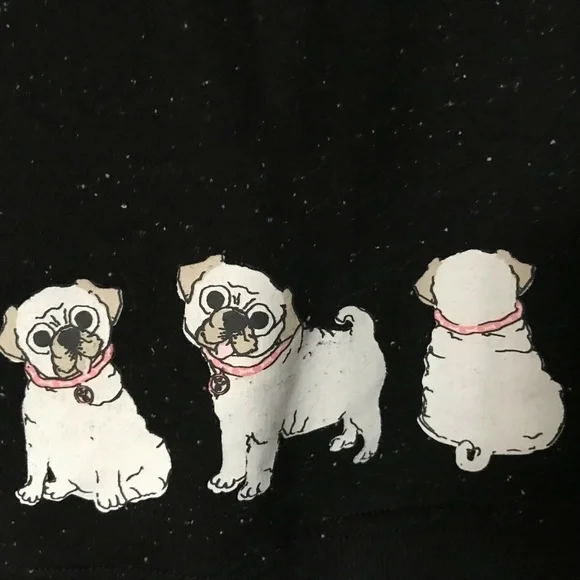 I LOVE PUGS!  Pug Dog Long Sleeve Shirt Top 🐾❤️ NWT NEW - Picture 4 of 4